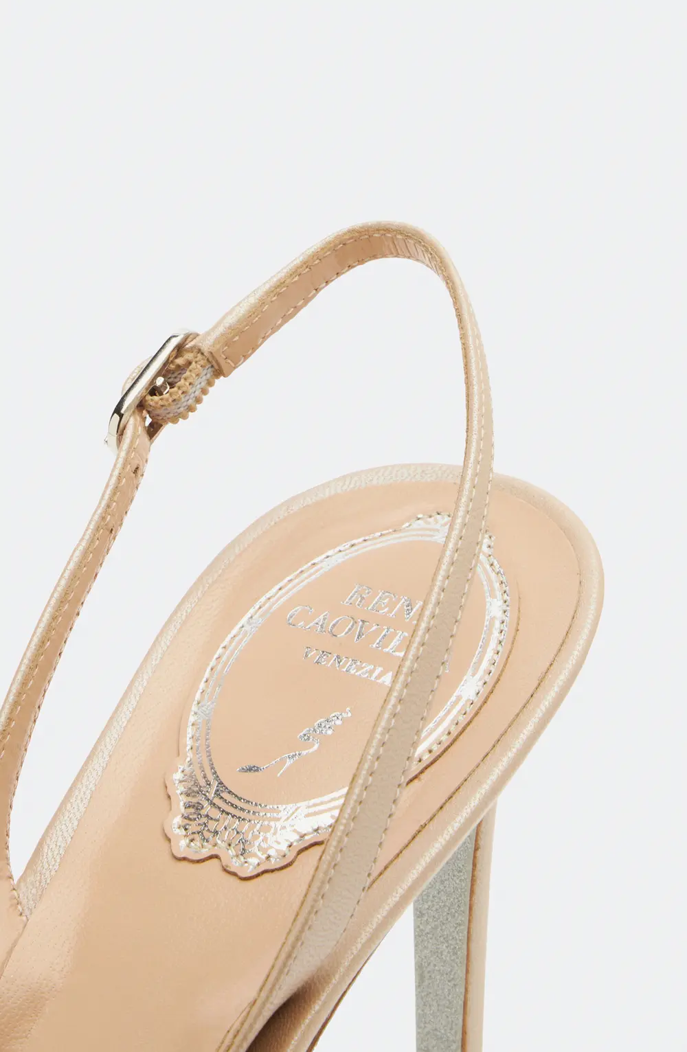 Rene Caovilla Cinderella Nude Slingback 80