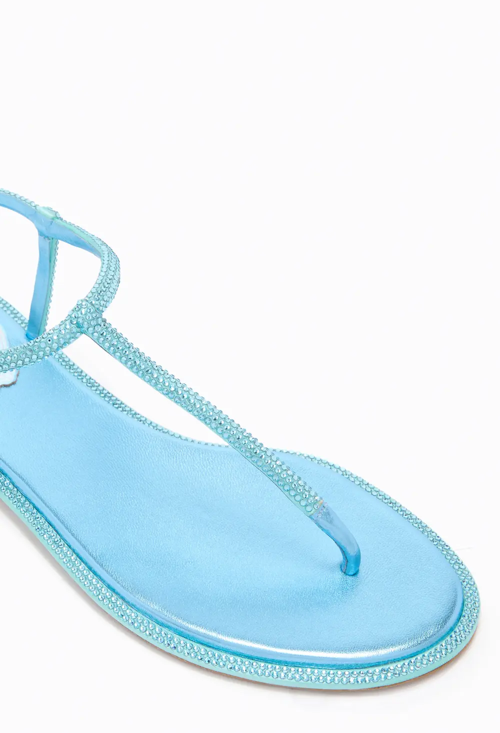 Rene Caovilla DIANA SKY BLUE SANDAL WITH CRYSTALS 10