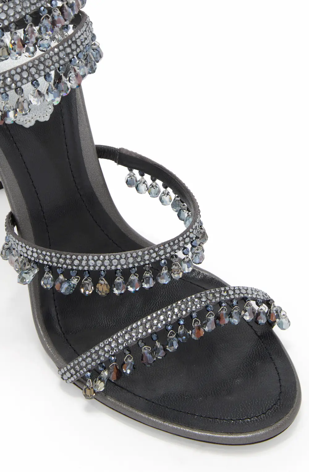 Rene Caovilla CHANDELIER GUNMETAL SANDAL 105