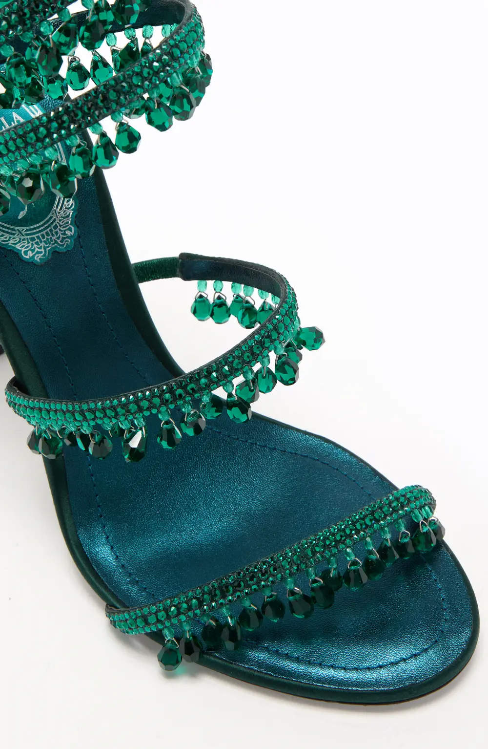 Rene Caovilla CHANDELIER EMERALD GREEN SANDAL 105