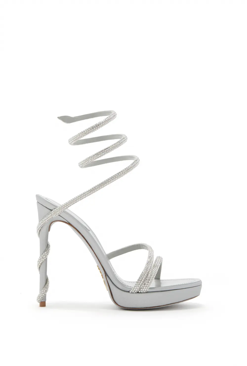 Rene Caovilla MARGOT PEARL GREY PLATFORM SANDAL 120