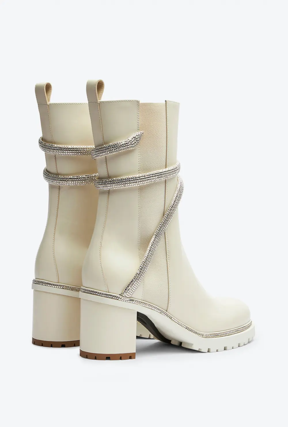 Rene Caovilla Cleo Crystal Ivory Bootie 60
