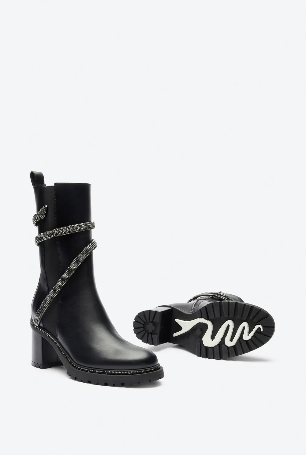 Rene Caovilla Cleo Crystal Black Bootie 60