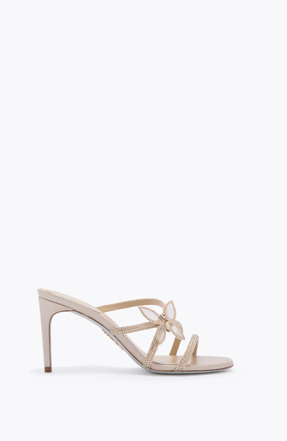 Rene Caovilla BUTTERFLOWER CHAMPAGNE MULE 80