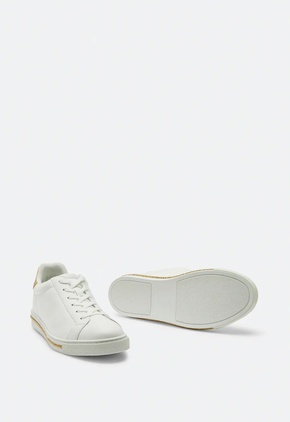 Rene Caovilla Xtra Crystal White-Gold Sneaker 15