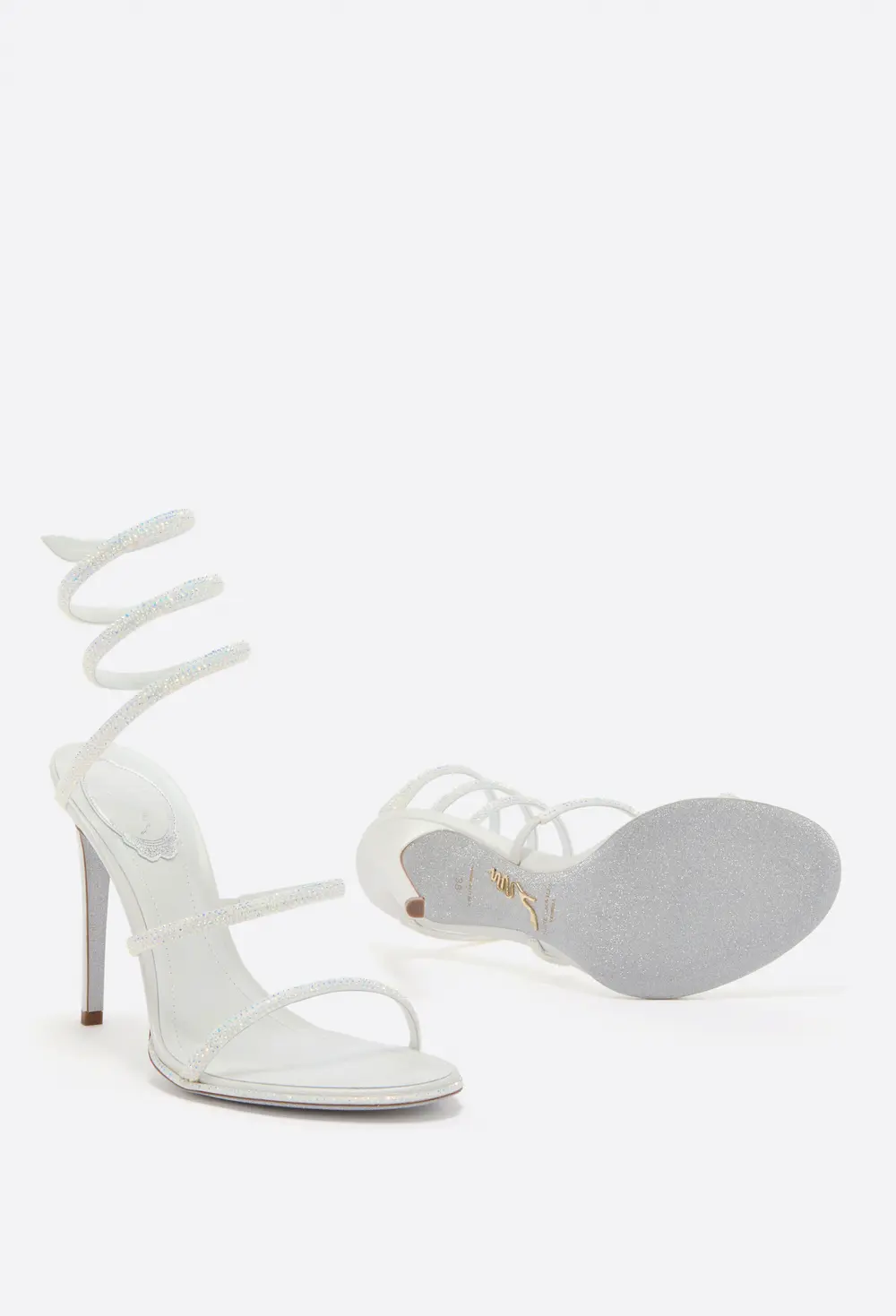 Rene Caovilla CLEO IVORY SATIN/C.TRANSMISSION STRASS SANDAL