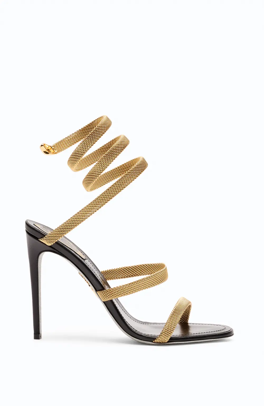 Rene Caovilla TRIGOLD CLEO BLACK-GOLD SANDAL 105