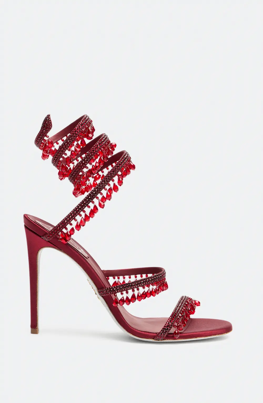 Rene Caovilla CHANDELIER BURGUNDY SANDAL 105