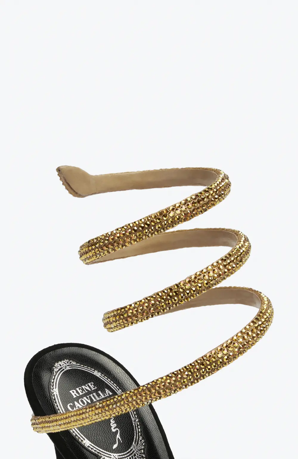 Rene Caovilla MARGOT BLACK JEWEL SANDALS SNAKE