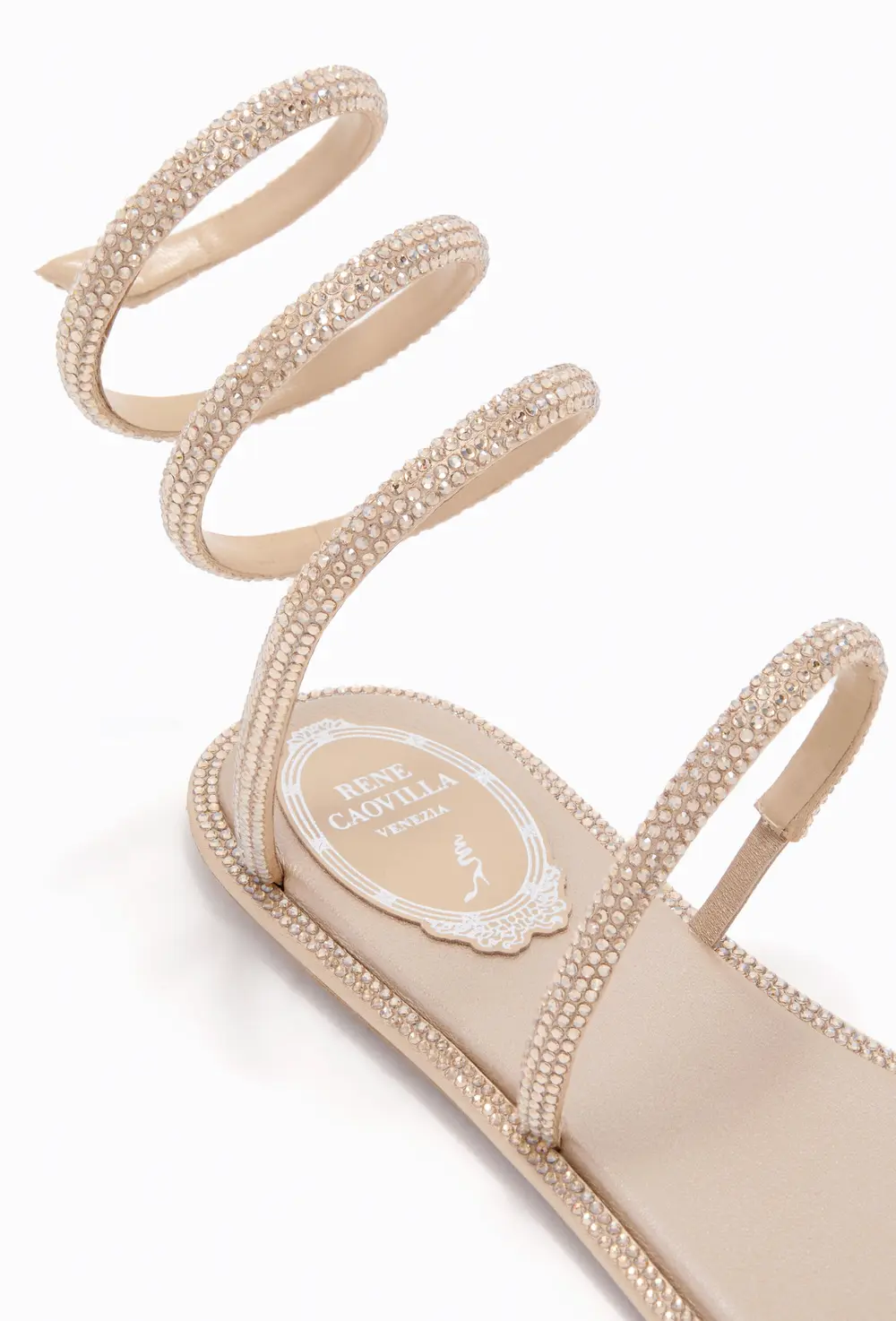 Rene Caovilla CLEO GOLD FLAT SANDAL 10