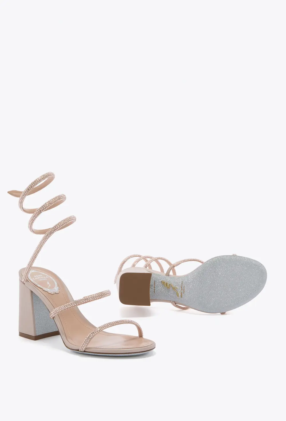 Rene Caovilla CLEO BLUSH PINK SANDAL 80