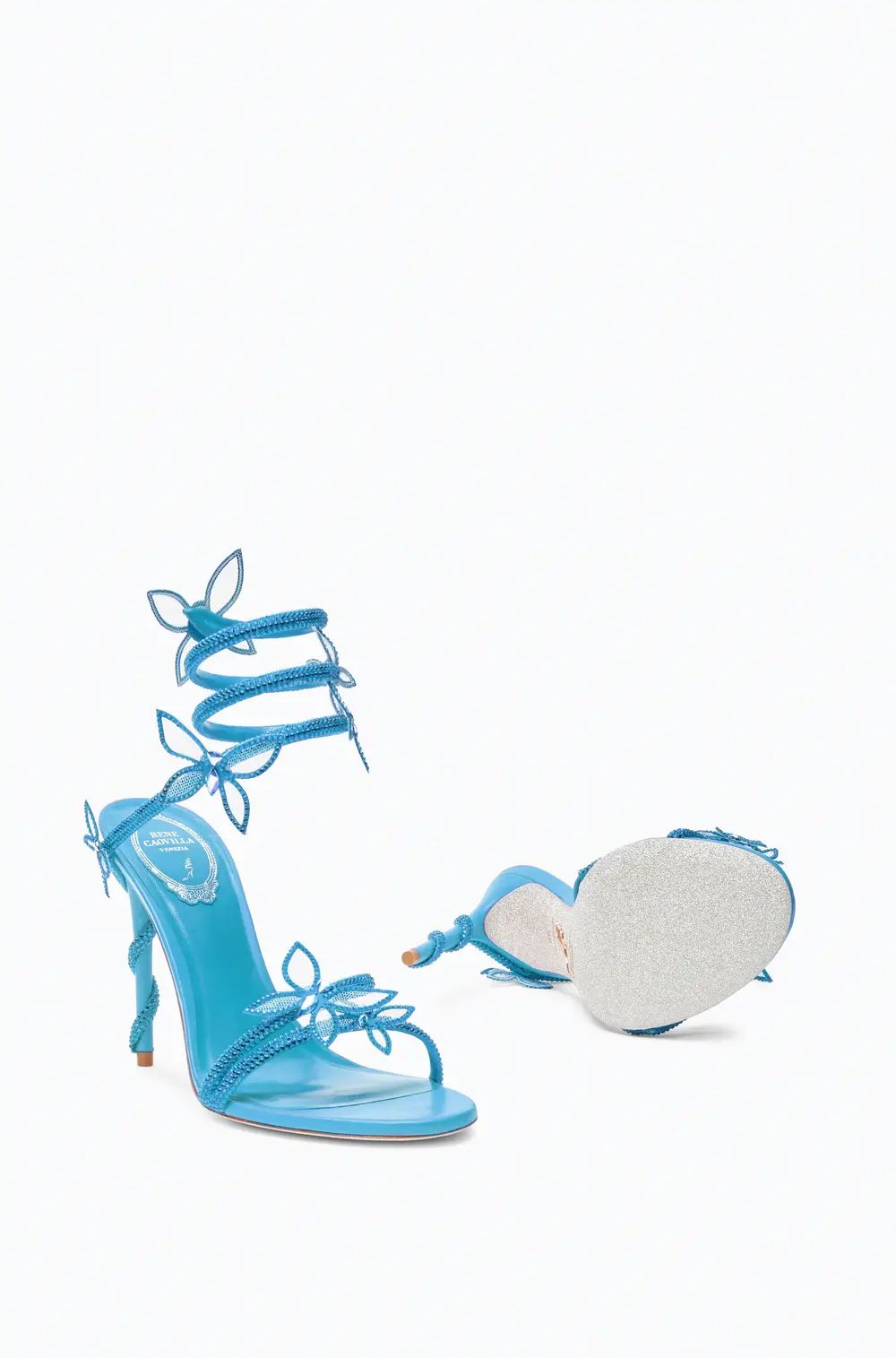 Rene Caovilla Margot Turquoise Butterfly Sandal 105