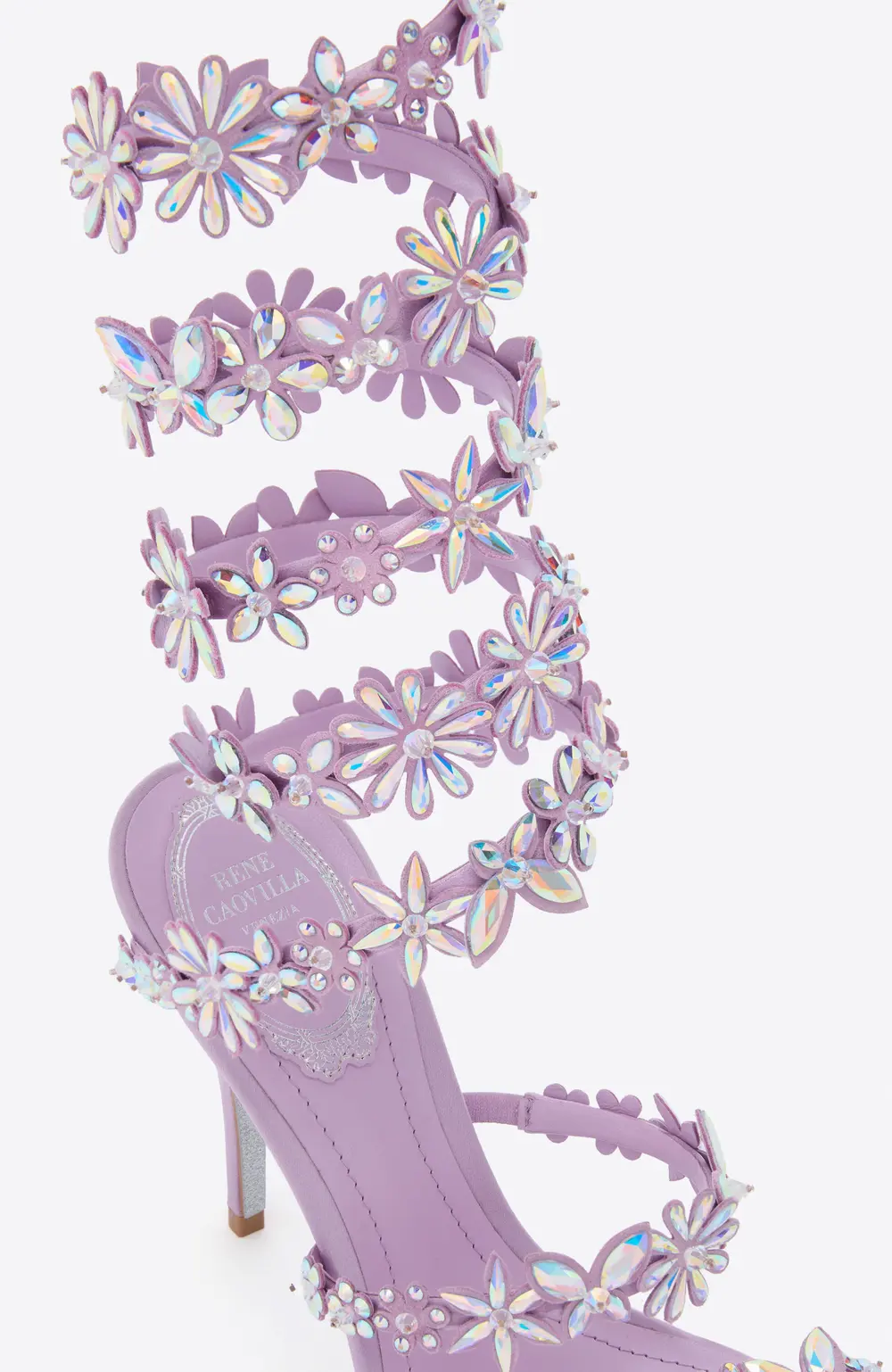 Rene Caovilla SUPER EVA LILAC SANDAL 100