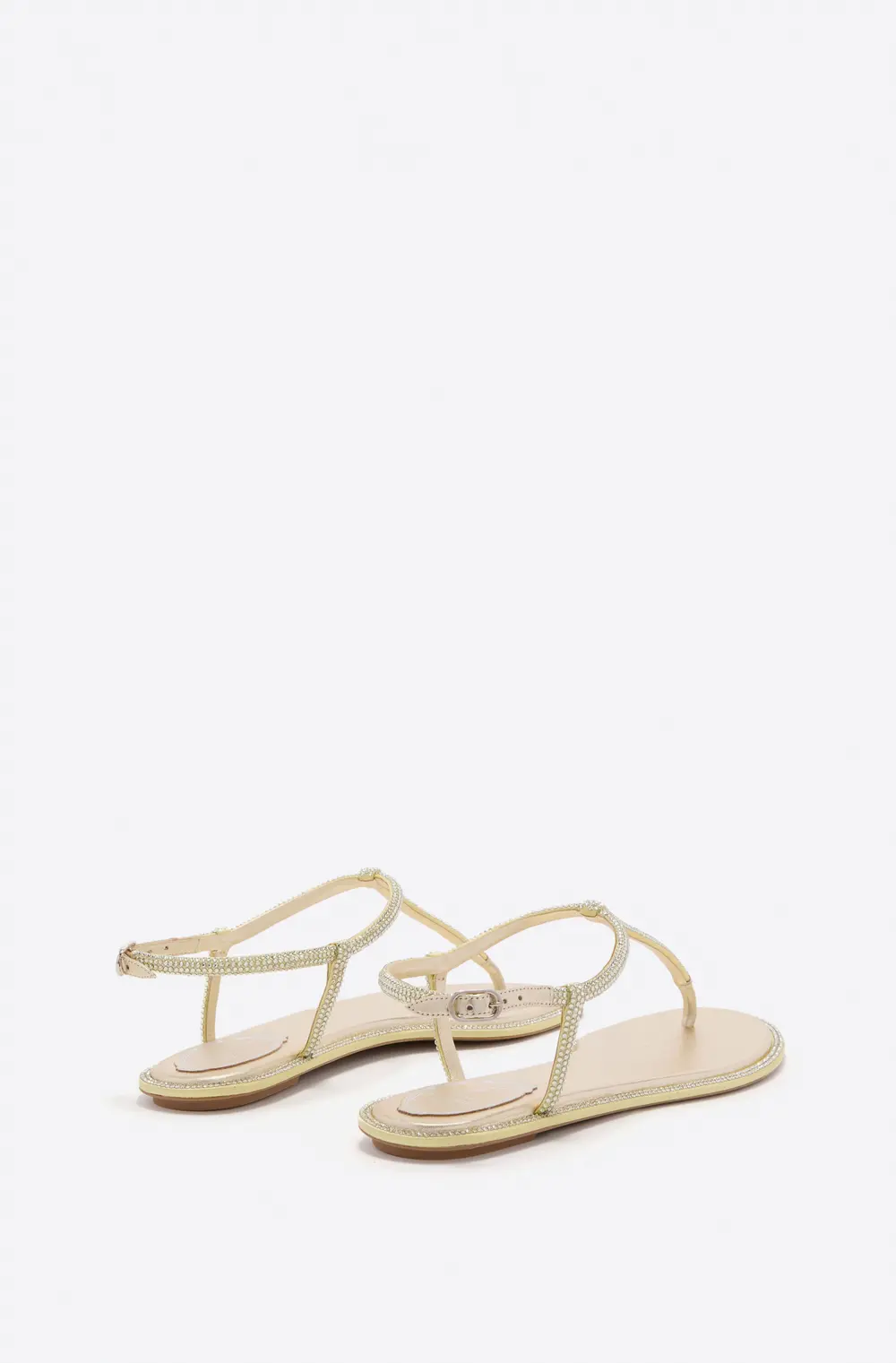 Rene Caovilla DIANA BUTTER YELLOW SANDAL WITH CRYSTALS 10