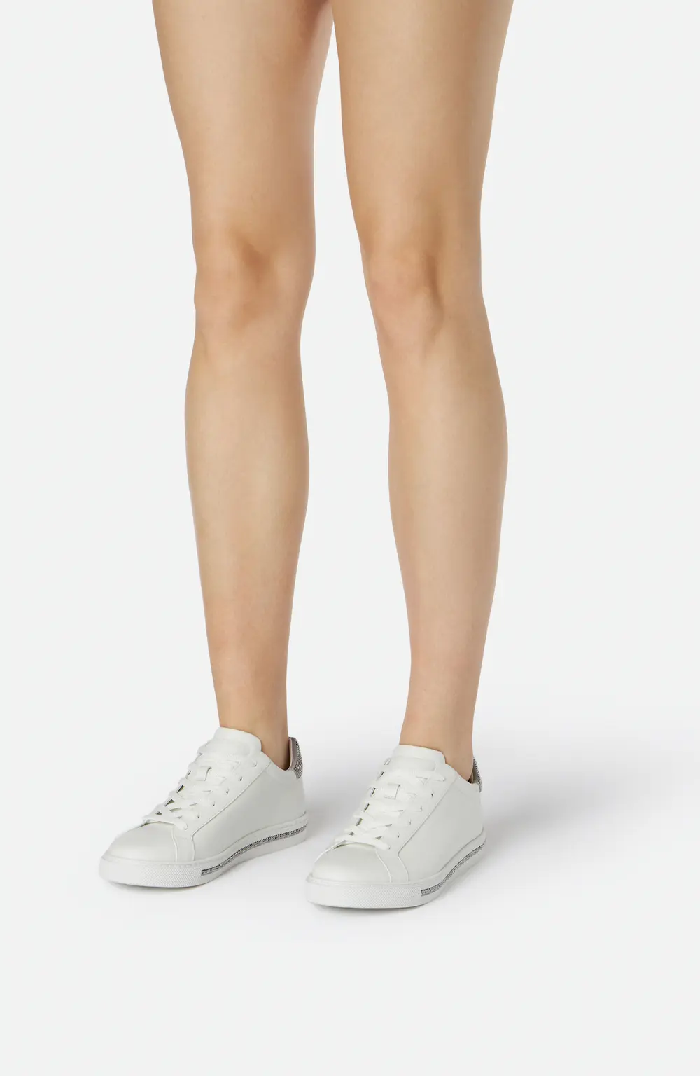 Rene Caovilla Xtra White And Silver Sneaker 15
