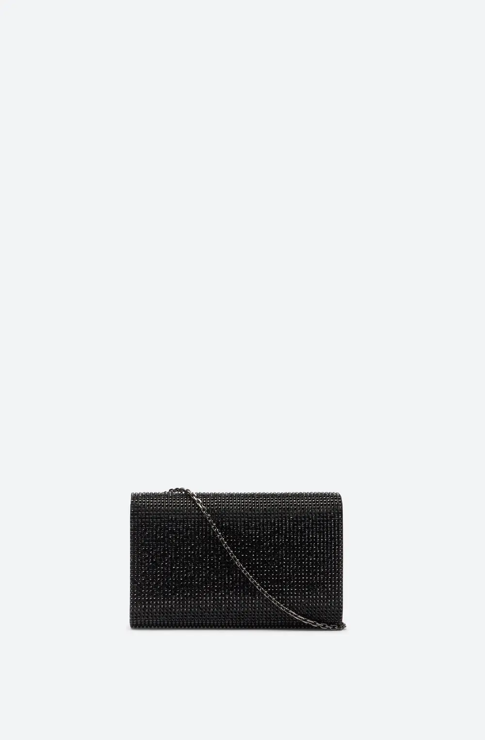 Rene Caovilla Aida Black Clutch With All-Over Crystals