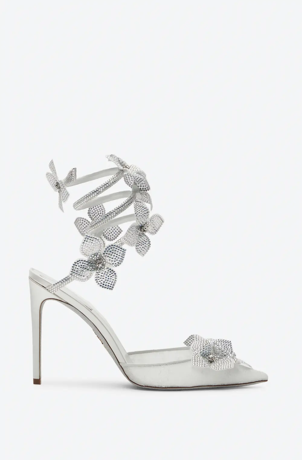 Rene Caovilla Floriane White Pump 105