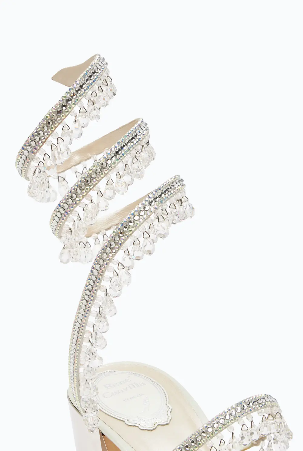 Rene Caovilla Chandelier Ivory Sandal 40