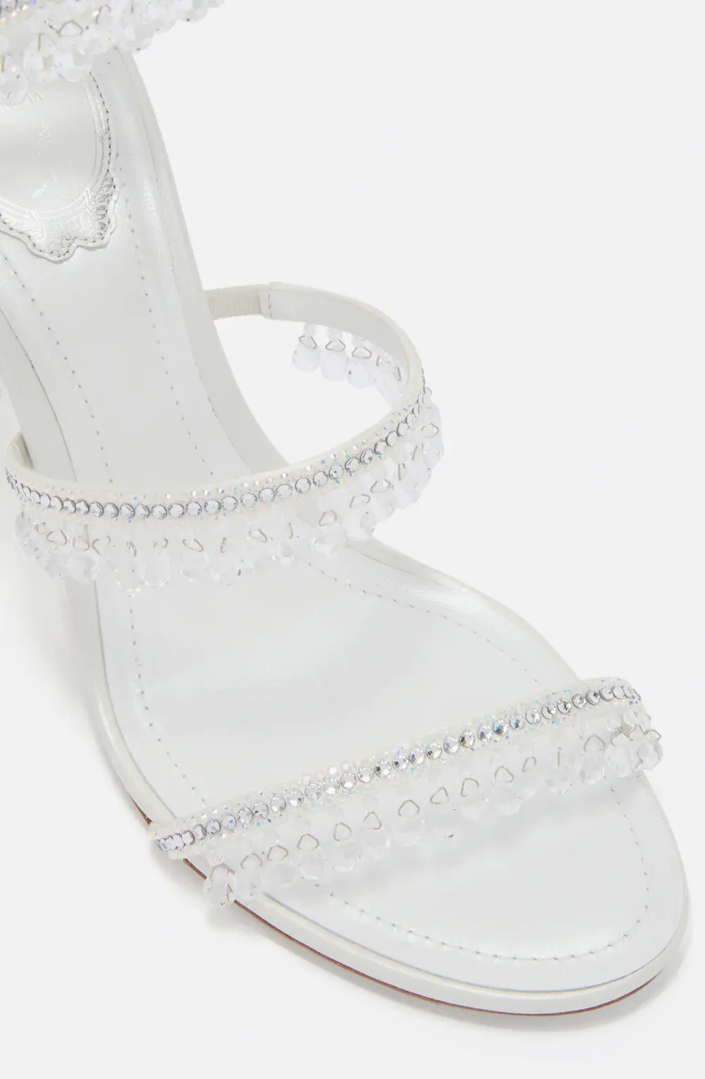 Rene Caovilla CHANDELIER WHITE SANDAL 80