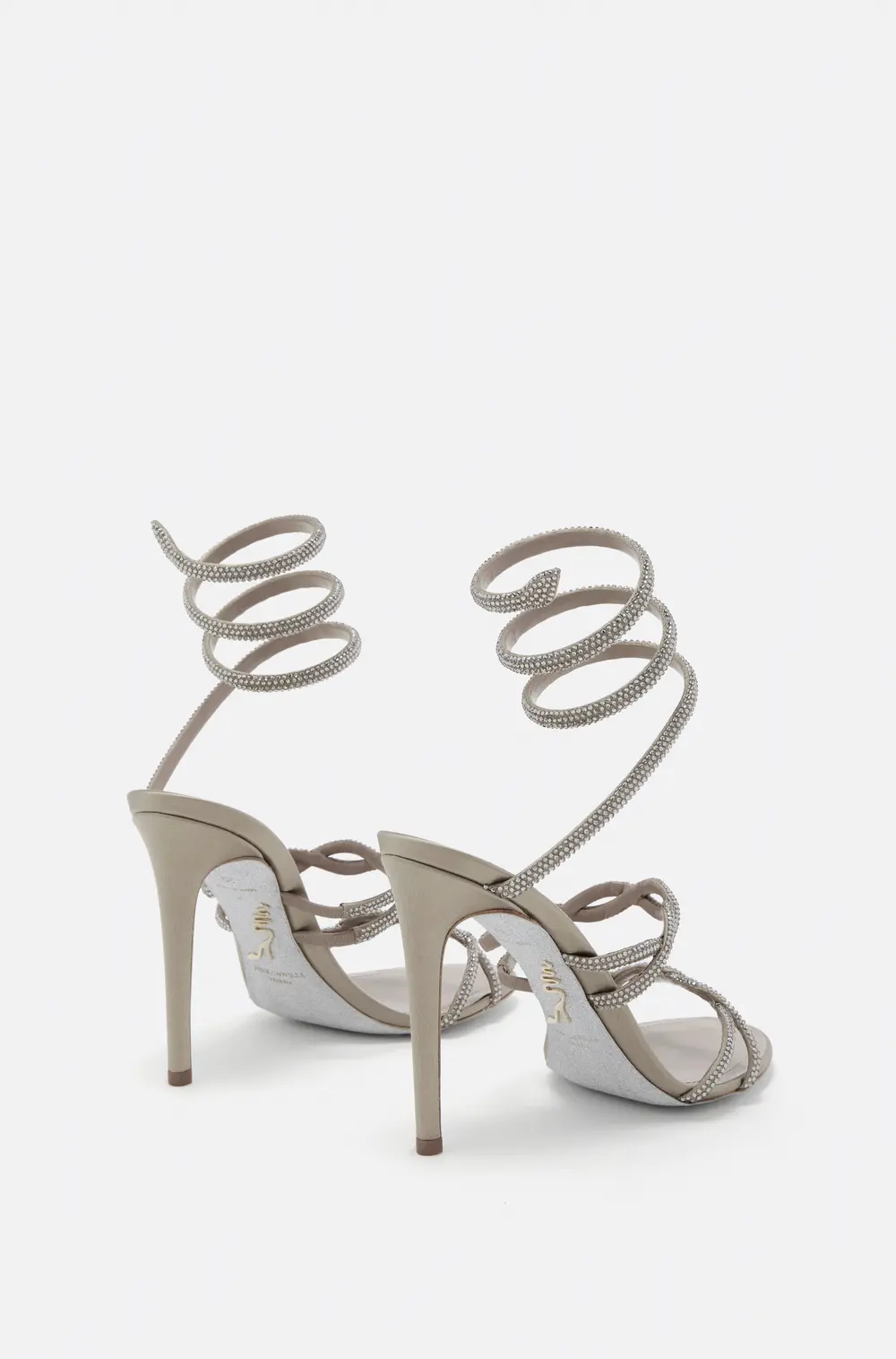 Rene Caovilla BRAID CLEO DOVE GREY SANDAL 105