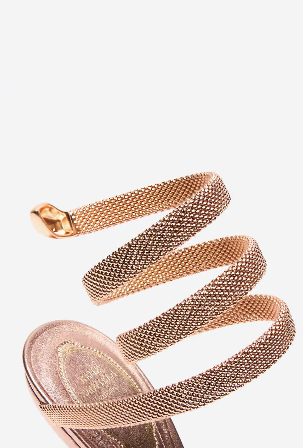Rene Caovilla TRIGOLD SYMPHONY ROSE GOLD SANDAL 105