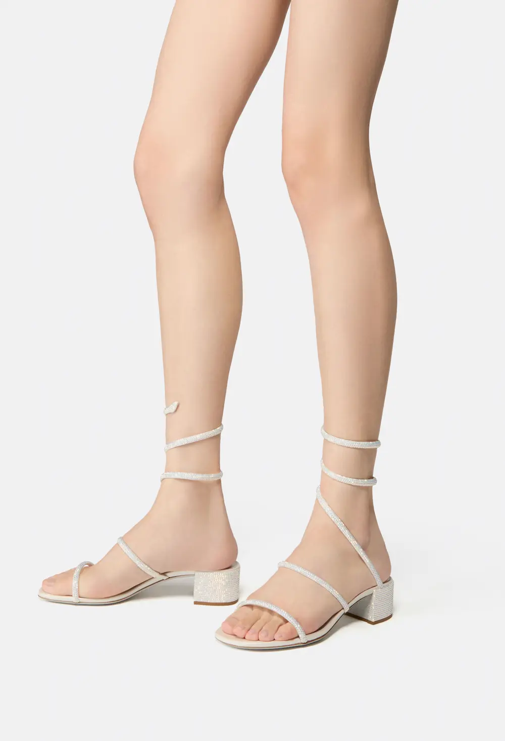 Rene Caovilla CLEO WHITE SANDAL 40