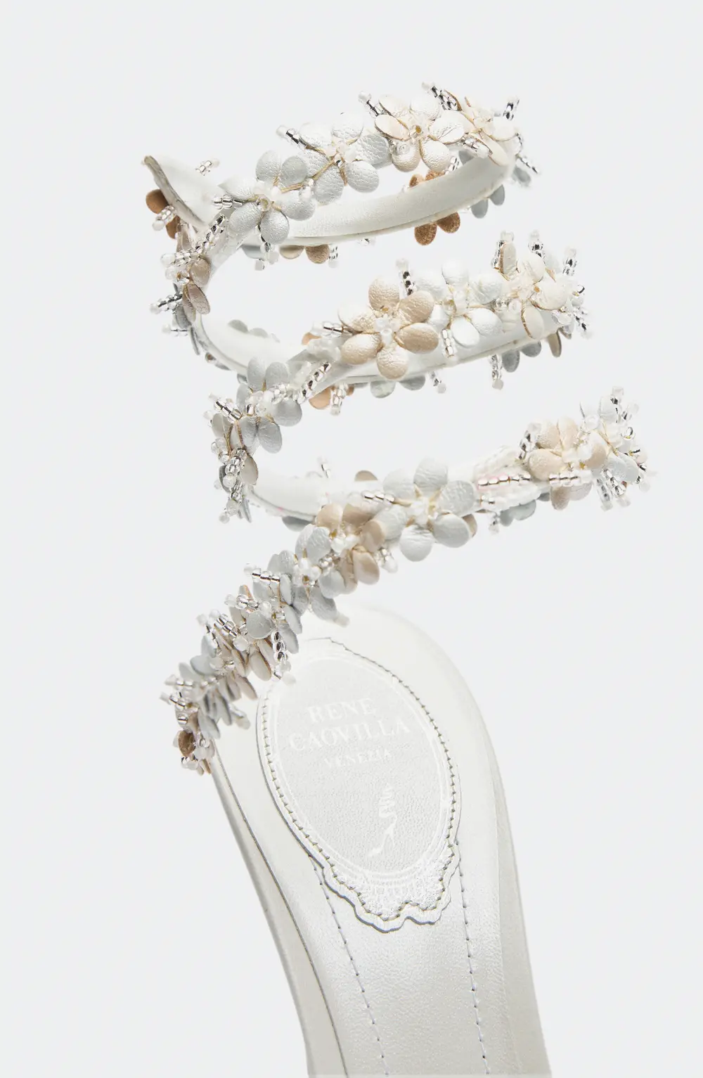 Rene Caovilla BLOOM WHITE SANDAL 105