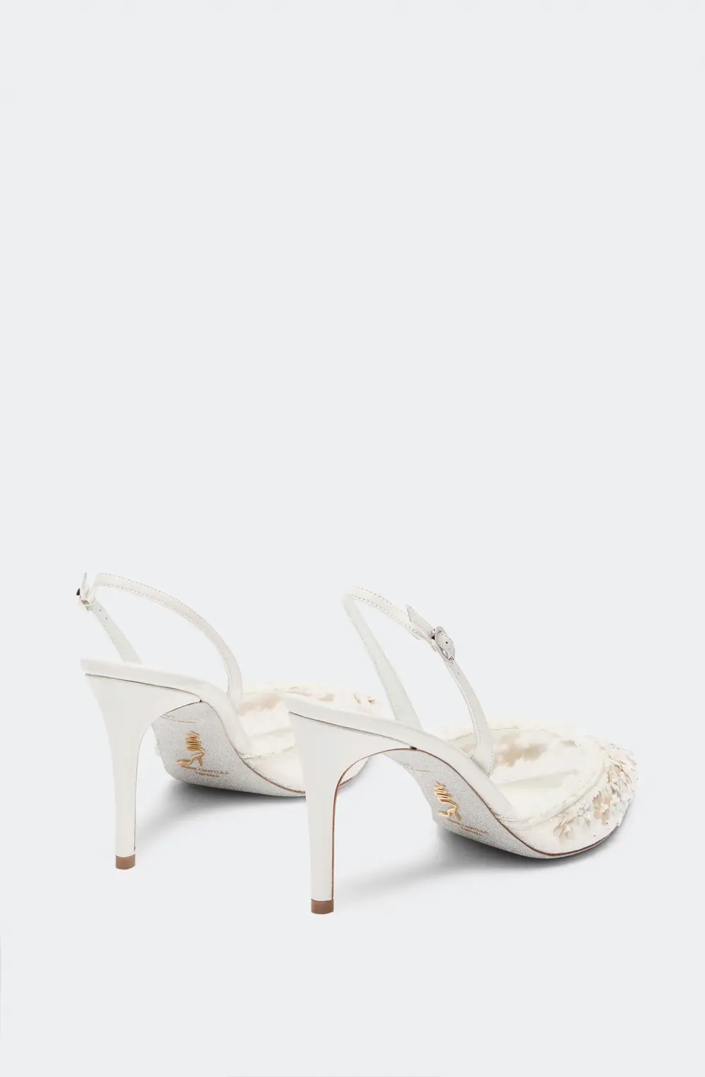 Rene Caovilla BLOOM WHITE SLINGBACK 80