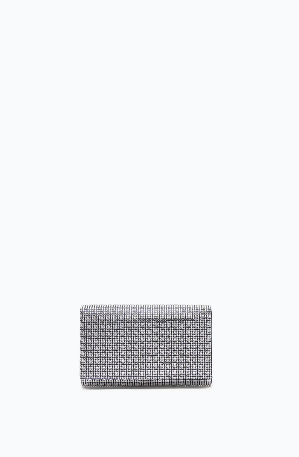 Rene Caovilla Aida Blue Clutch With All-Over Crystals
