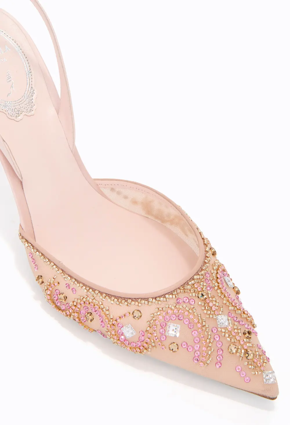 Rene Caovilla JAHANARA POWDER PINK SLINGBACK 80