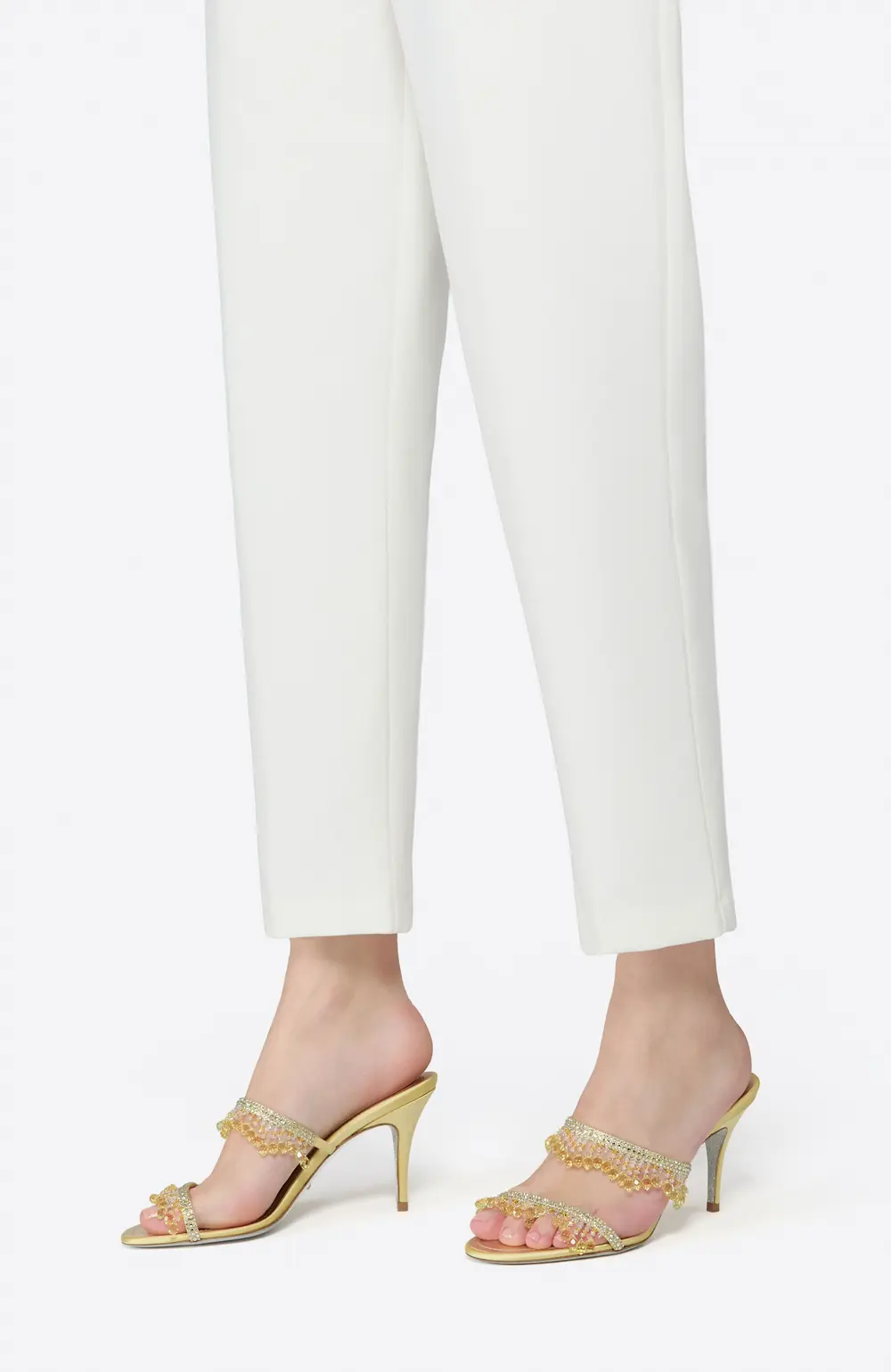 Rene Caovilla JAHANARA BUTTER YELLOW MULE 80
