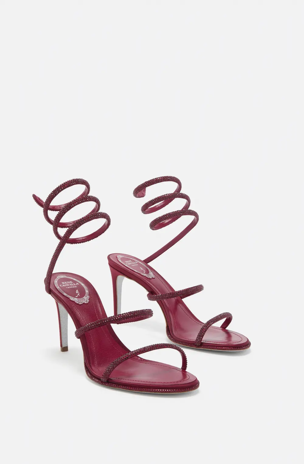 Rene Caovilla CLEO BURGUNDY SANDAL 80