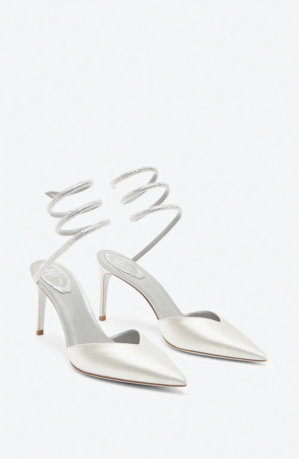 Rene Caovilla Cleo Grey Pump 80