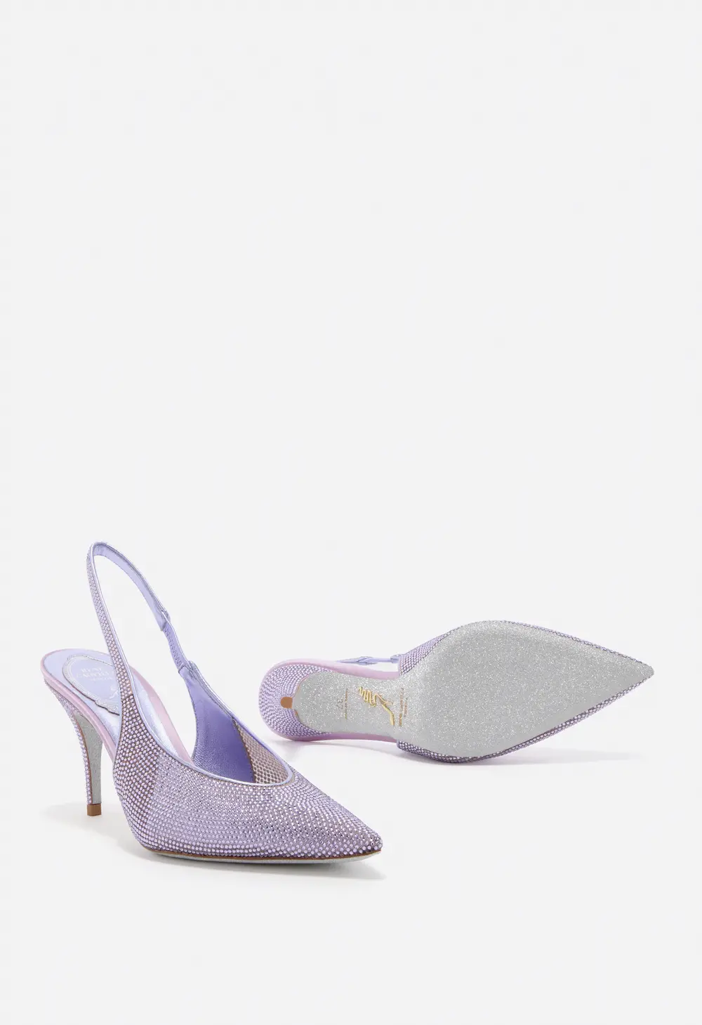 Rene Caovilla JINNY METALLIC VIOLET SLINGBACK 80
