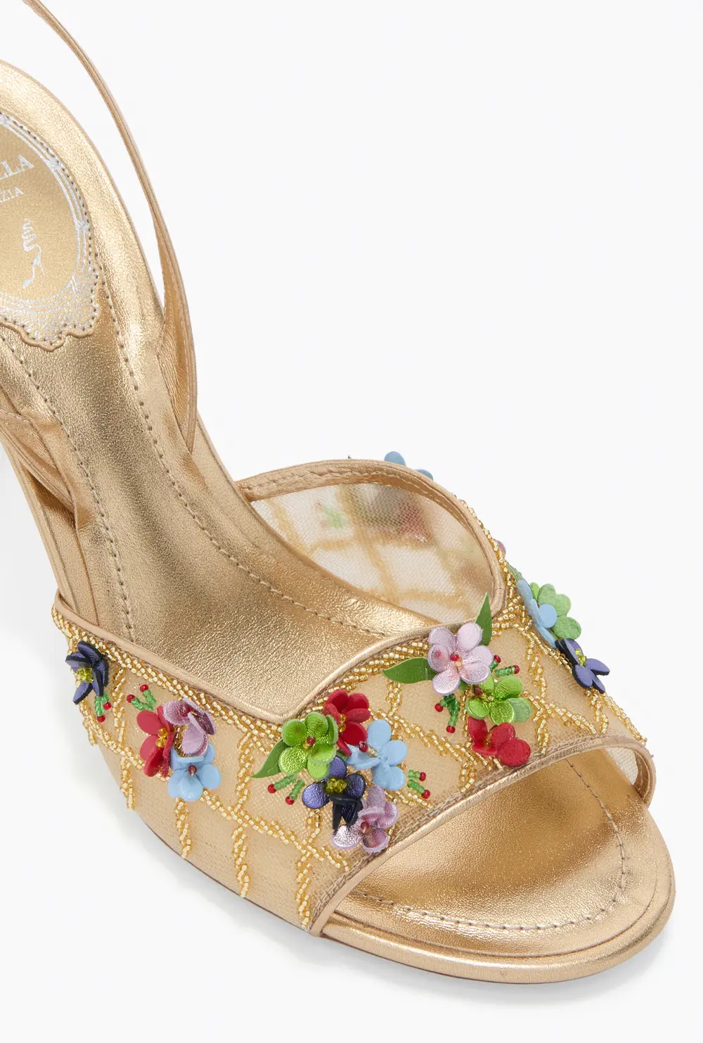 Rene Caovilla FLORA GOLD SANDAL 80
