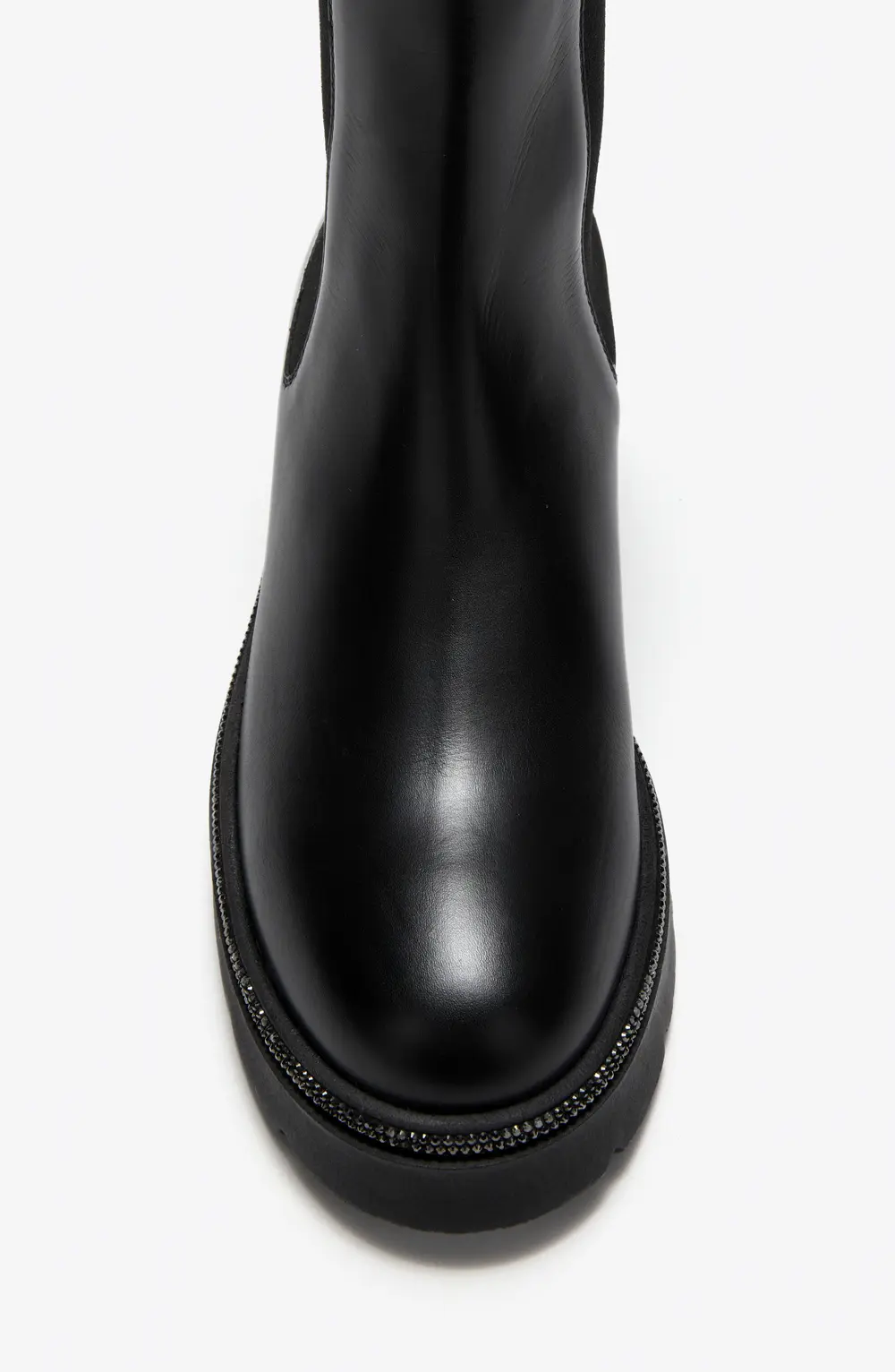 Rene Caovilla BIKA BLACK ANKLE BOOT WITH CRYSTALS 50