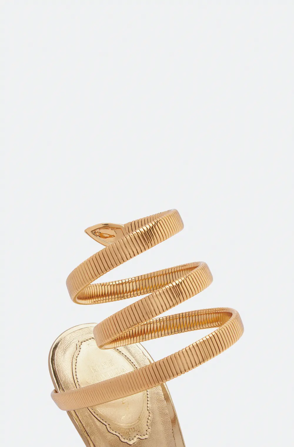 Rene Caovilla Symphony Mirrored Gold Sandal 105