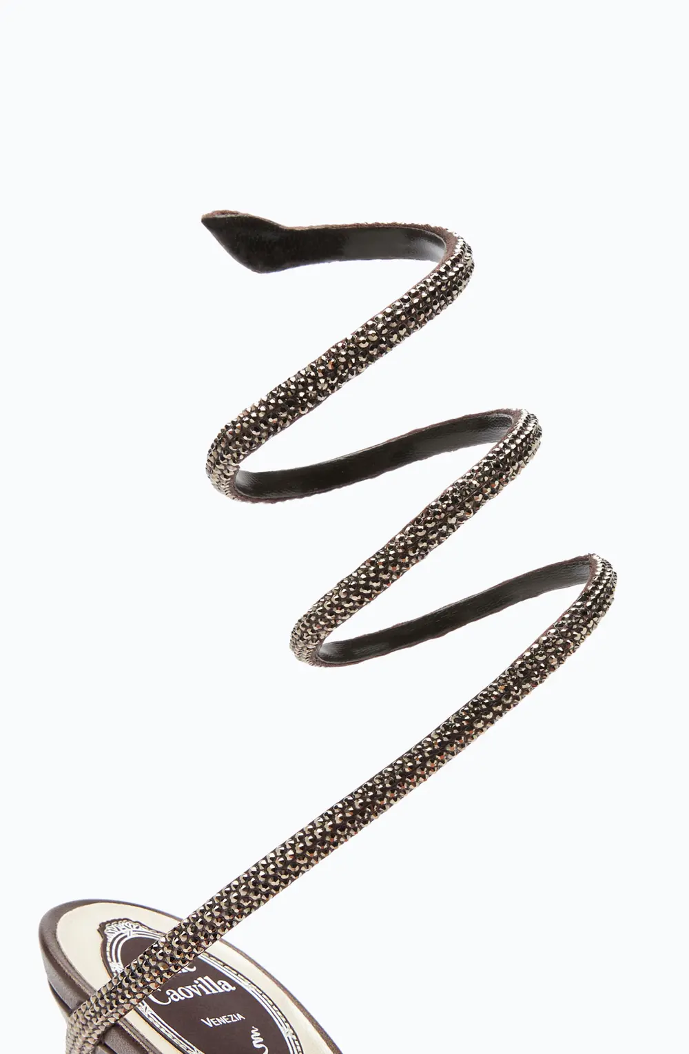 Rene Caovilla Margot Crystal Brown Sandal 105