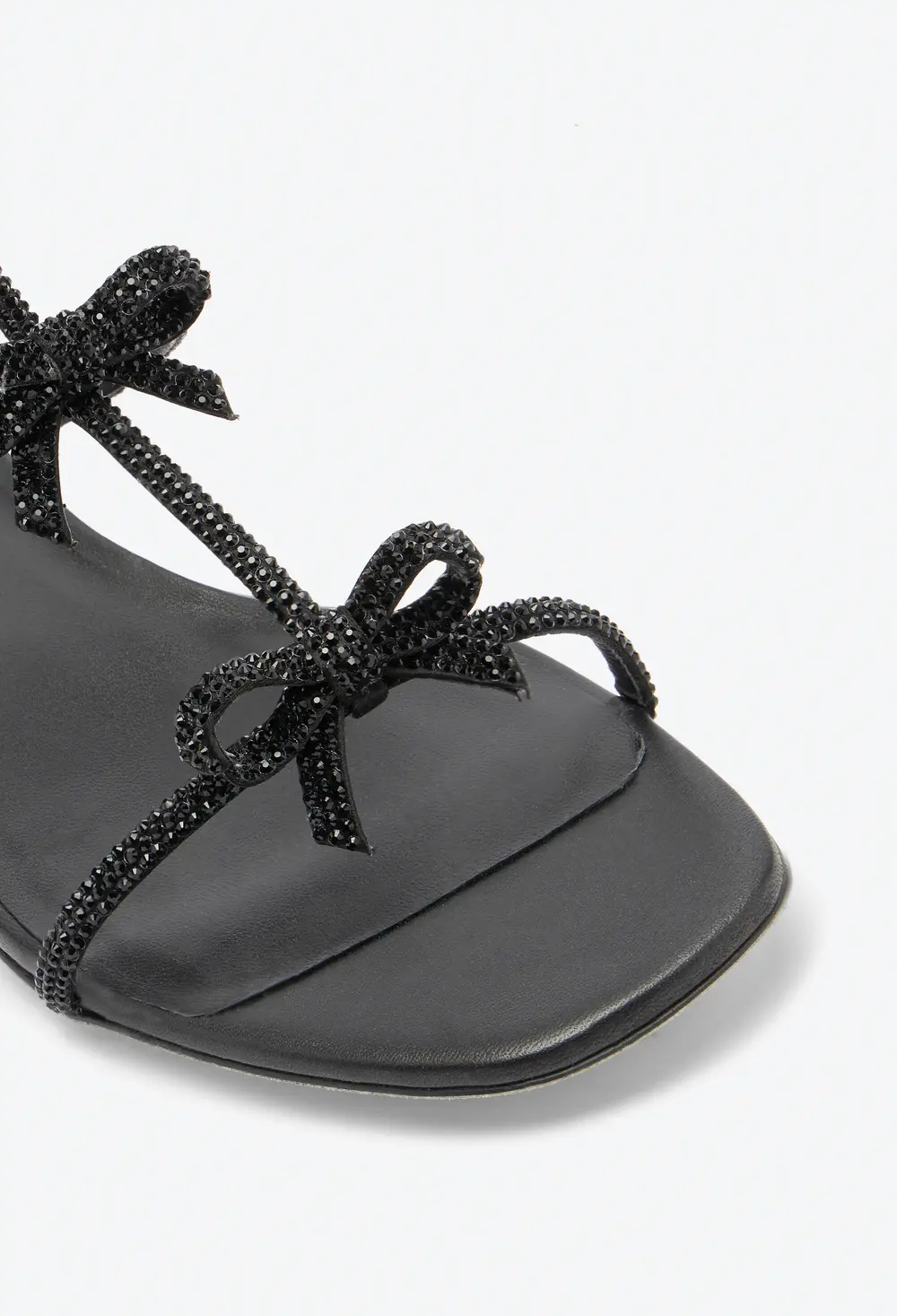 Rene Caovilla Caterina Black Flat Sandal 10