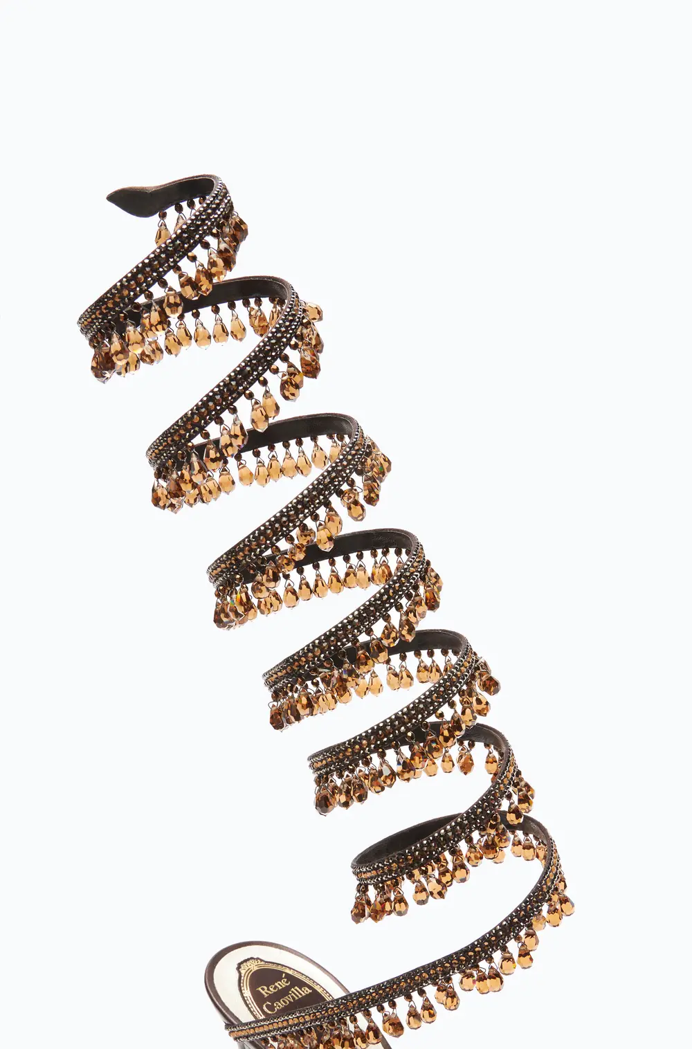 Rene Caovilla SUPER CHANDELIER BRONZE SANDAL 105