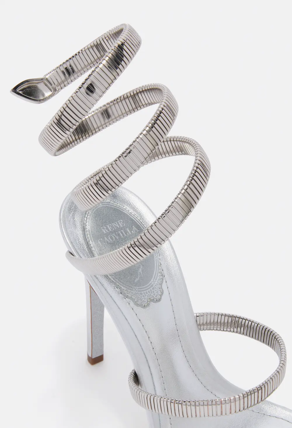 Rene Caovilla JUNIPER SILVER SANDAL 105