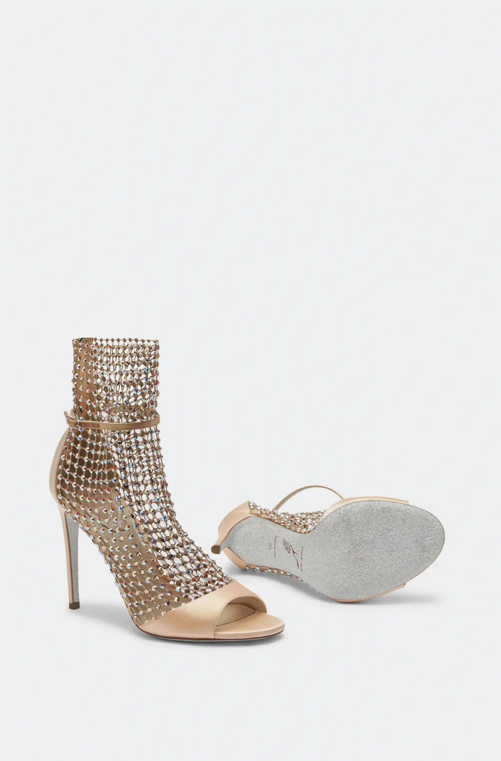 Rene Caovilla Galaxia Beige Sandal 105