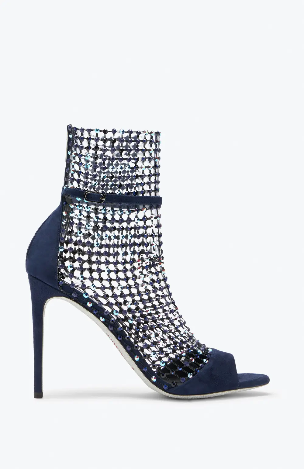 Rene Caovilla Galaxia Crystal Deep Blue Sandal 105