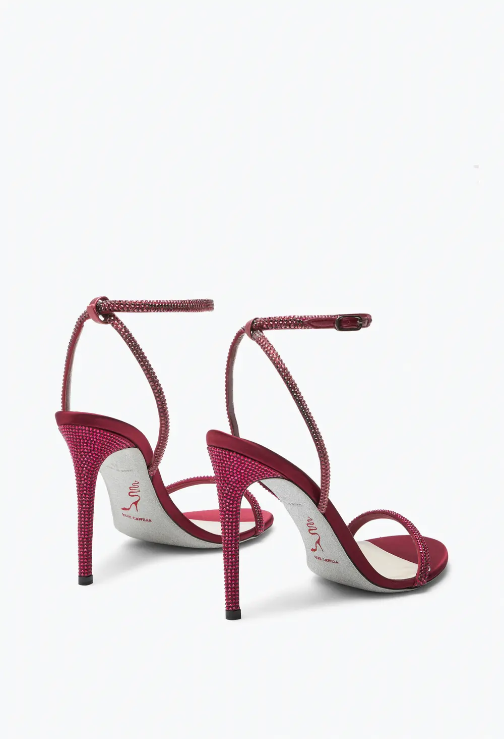Rene Caovilla Ellabrita Crystal Burgundy Sandal 105