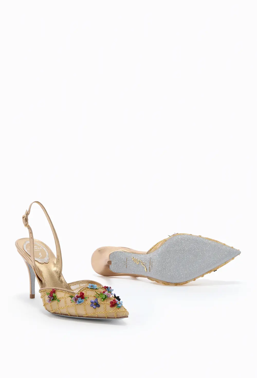 Rene Caovilla FLORA GOLD SLINGBACK 80