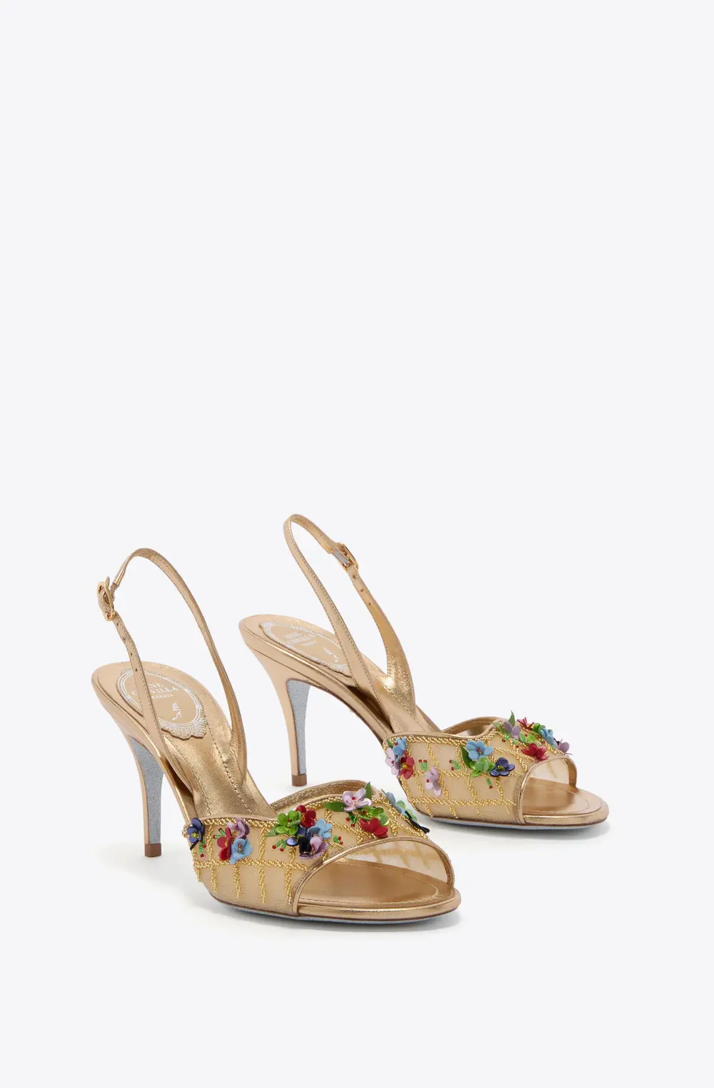 Rene Caovilla FLORA GOLD SANDAL 80