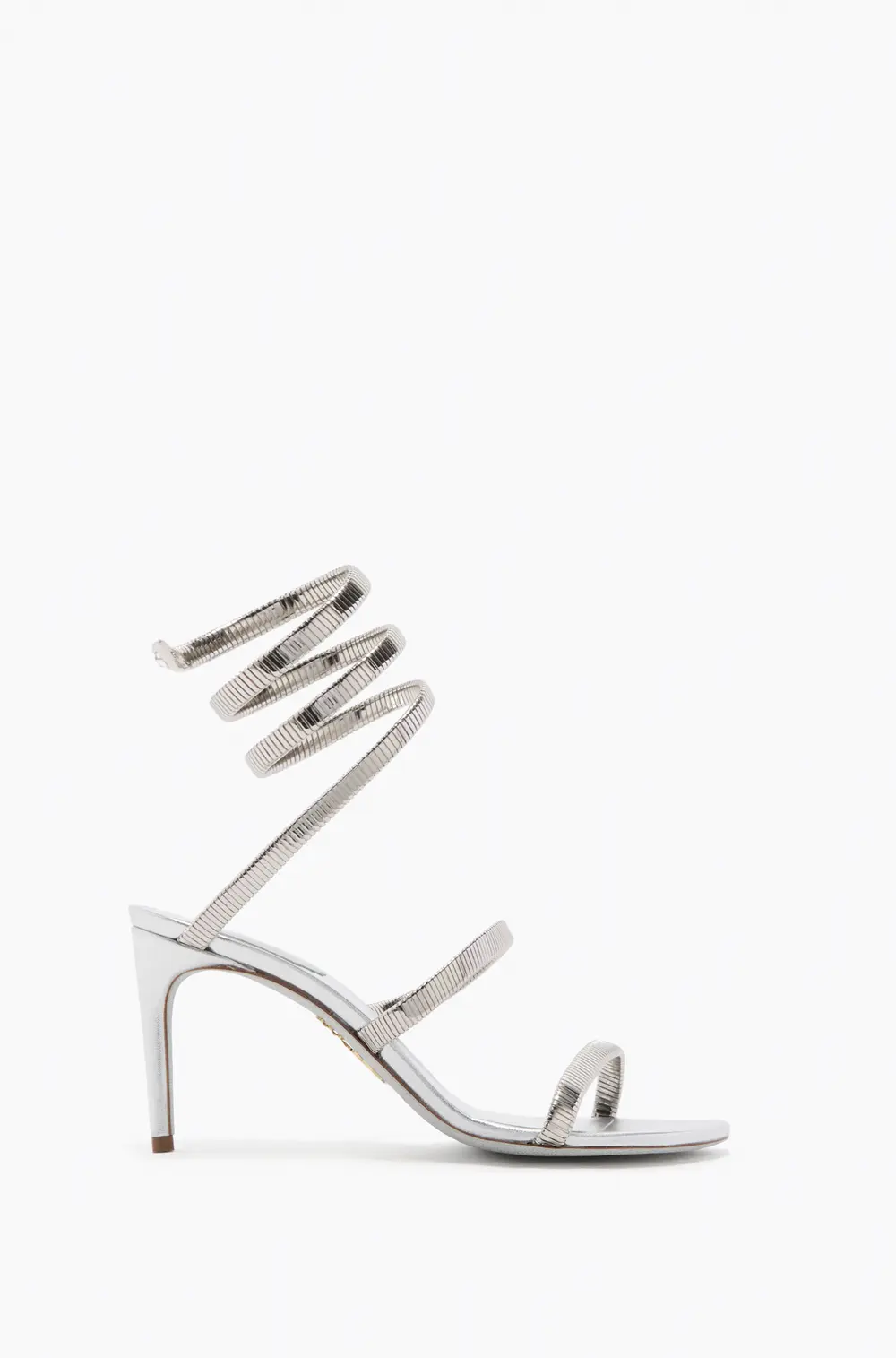Rene Caovilla JUNIPER METALLIC SILVER SANDAL 80