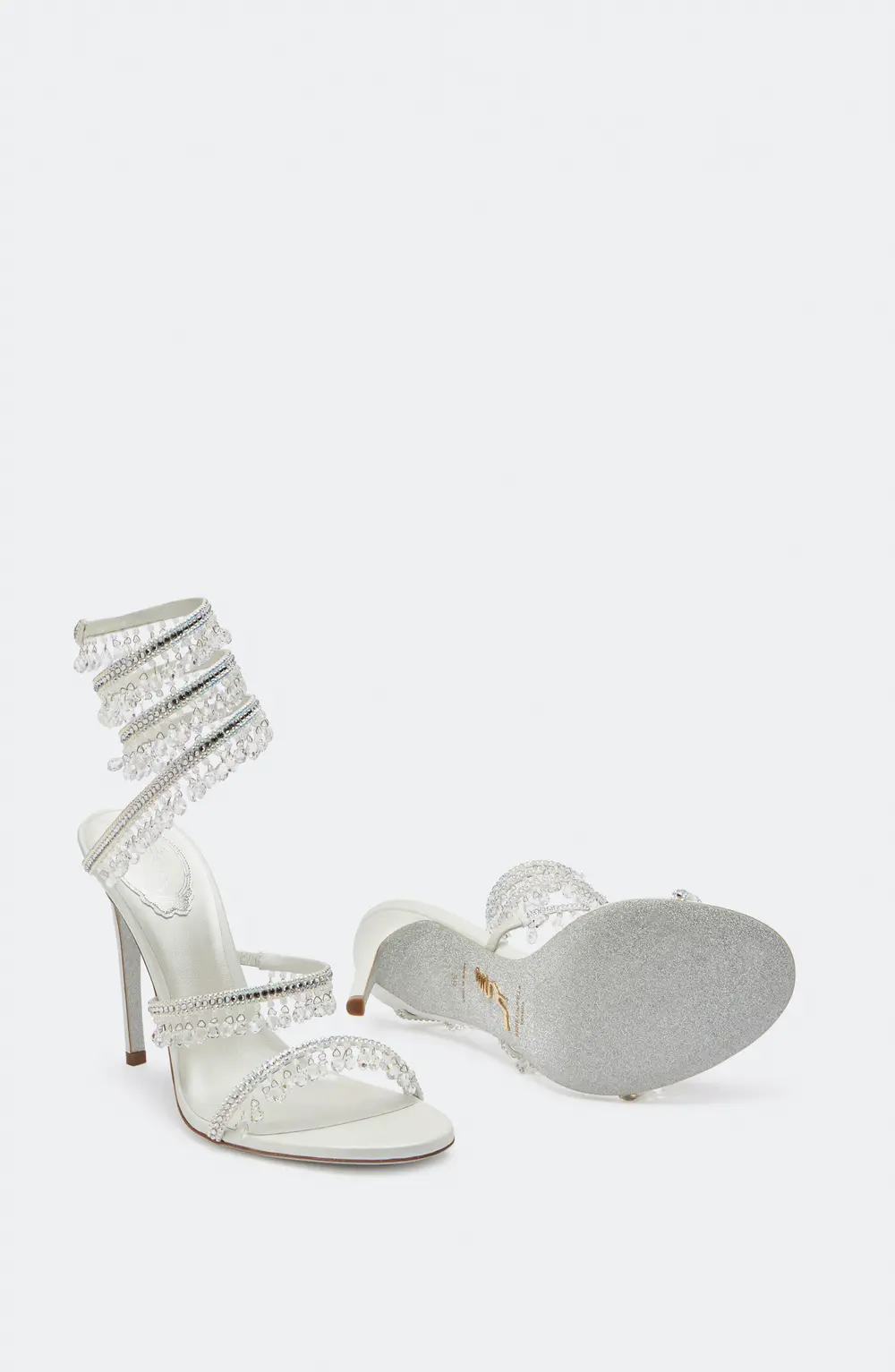 Rene Caovilla Chandelier Ivory Sandal 105