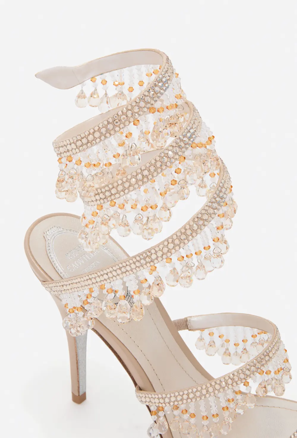 Rene Caovilla JAHANARA GOLD SANDAL 100