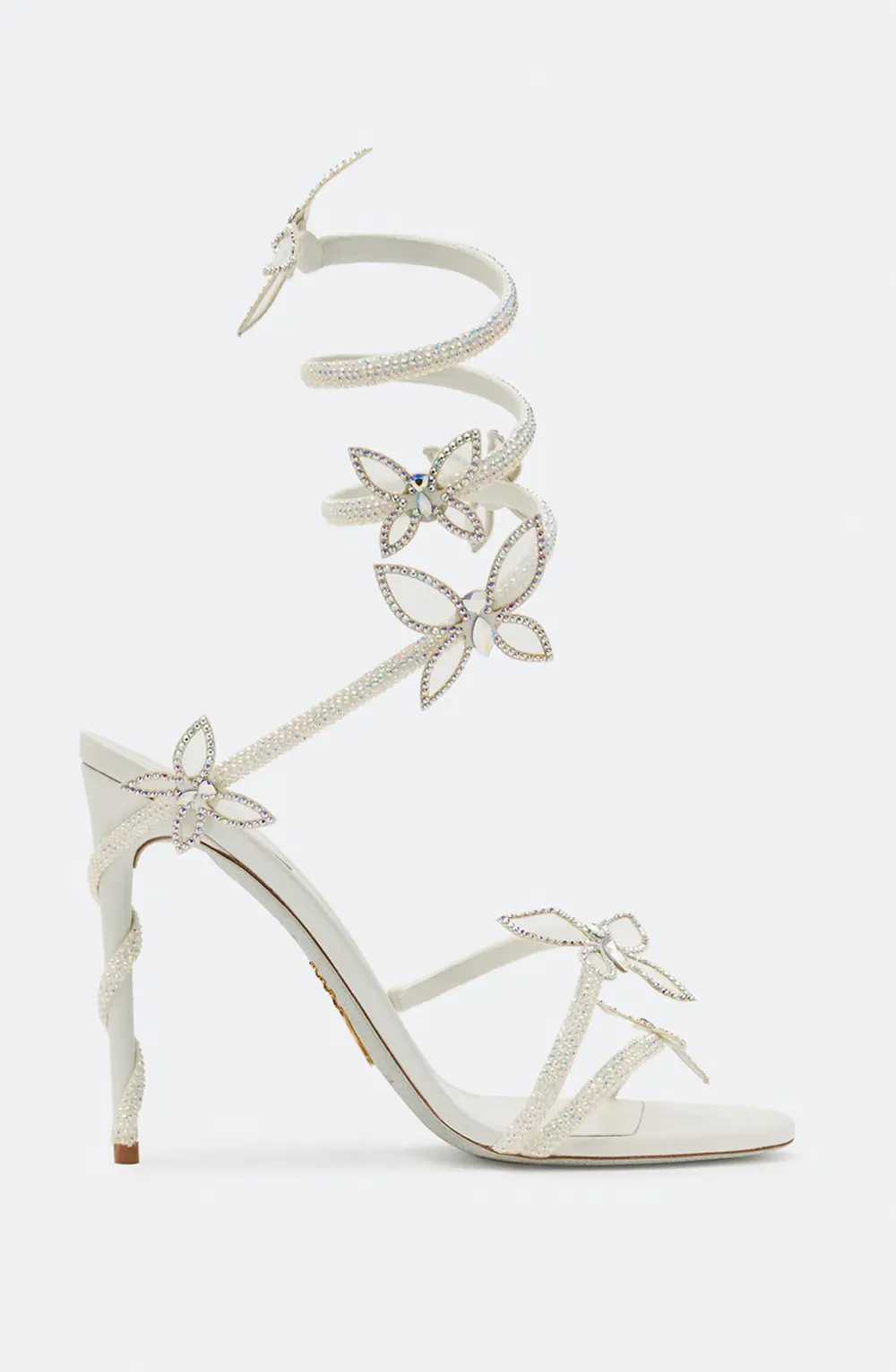 Rene Caovilla Margot white sandal with butterflies 105